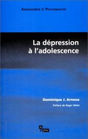 Cover of: La dépression à l'adolescence