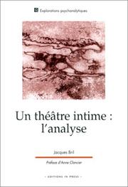 Cover of: Un théâtre intime : l'analyse