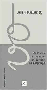 Cover of: De l'ironie à l'humour, un parcours philosophique