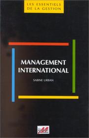 Cover of: Management international
