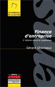 Finance d'entreprise by Gérard Charreaux