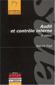 Cover of: Audit et controle interne by Pige