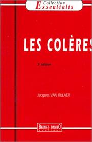 Cover of: Les Colères by Jacques Van Rillaer