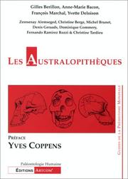 Les Australopithèques by Berillon G