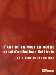Cover of: L'Art de la mise en scène
