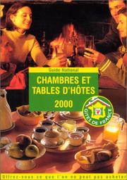 Cover of: Chambres Et Tables D'Hotes (Les Gites De France)