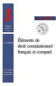 Cover of: Elements de droit constitutionnel français et compare