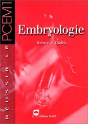 Cover of: Embryologie : Réussir le PCEM1