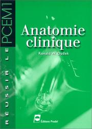 Cover of: Anatomie clinique
