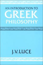 Cover of: An introduction to Greek philosophy by John Victor Luce, John Victor Luce