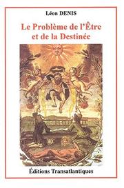 Cover of: Probleme de l'être et de la destinée
