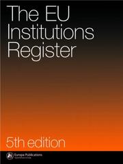 Cover of: The EU Institutions' Register by 