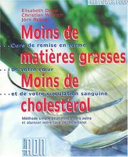 Cover of: Moins de matières grasses, moins de cholestérol