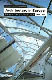 Cover of: Architecture in Europe Since 1968: Memory and Invention