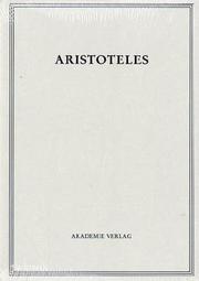 Cover of: Aristoteles: Kategorien (Aristoteles Werke)