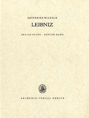 Cover of: Saemtliche Schriften Und Briefe. Zweite Reihe: Philosophischer Briefwechsel. Erster Band 1663-1685