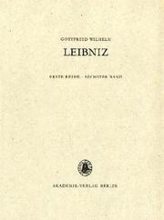 Cover of: Saemtliche Schriften Und Briefe. Erste Reihe. Sechster Band: 1690-1691