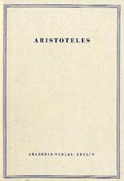 Cover of: Aristoteles by 