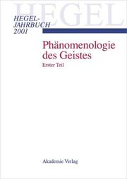 Cover of: Hegel- Jahrbuch 2001. Phänomenologie des Geistes 1. by Michael Chesworth, Andre Labrie, Wilhelm Raimund Beyer, Andreas Arndt, Karol Bal, Henning Ottmann