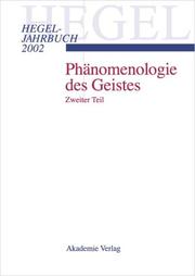 Cover of: Hegel-Jahrbuch 2002, Phänomenologie des Geistes by Andreas Arndt, Karol Bal, Wilhelm R. Beyer