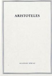 Cover of: Peri hermeneias. by Aristotle, Hermann Weidemann, Hellmut Flashar, Aristotle