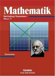 Cover of: Mathematik Sekundarstufe II, Lehrbuch Klasse 11, EURO, Ausgabe Mecklenburg-Vorpommern by Wolfgang Schulz, Werner Stoye