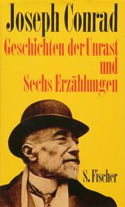 Cover of: Geschichten der Unrast und Sechs Erzählungen.