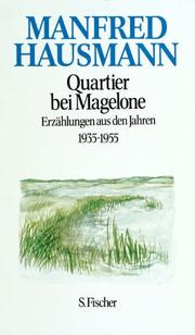 Cover of: Quartier bei Magelone. Erzählungen aus den Jahren 1935 - 1955.