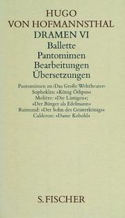 Cover of: Gesammelte Werke, 10 Bde., geb., 6, Dramen VI.