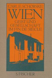 Cover of: Wien. Geist und Gesellschaft im Fin de siecle. by Carl E. Schorske