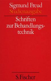 Cover of: Schriften zur Behandlungstechnik. Erg.-Bd. zu Studienausgabe, 10 Bänden.