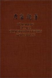 Chinesisch-Deutsches Wörterbuch by Werner Rüdenberg, Hans O. H. Stange