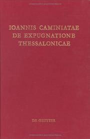 Cover of: Ioannis Caminiatae de Expugnatione Thessalonicae by 