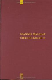Cover of: Chronographia by John Malalas