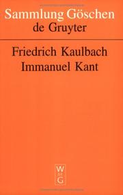 Cover of: Immanuel Kant.