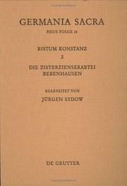 Germania Sacra: Die Bistuemer Der Kirchenprovinz Mainz : Das Bistum Konstanz 2 by Juregen Sydow