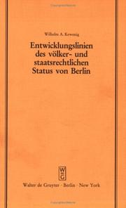 Cover of: Entwicklungslinien Des Voelker- Und Staatsrechtlichen Status Von Berlin