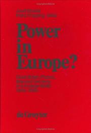 Cover of: Power in Europe?
