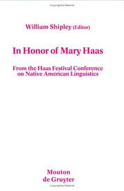 Cover of: In Honour of Mary Haas