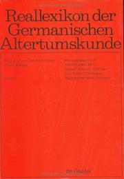 Cover of: Reallexikon Der Germanischen Altertumskunde by Johannes Hoops
