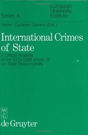 Cover of: International Crime of State