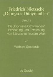 Cover of: Friedrich Nietzsche by Wolfram Groddeck