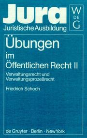Cover of: Ubungen Im Offentlichen Recht II: Verwaltungsrecht Und Verwaltungsprozebrecht (Jura : Ubungen)