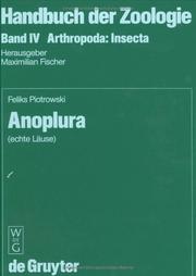 Cover of: Anoplura (Handbuch Der Zoologie, Band IV : Arthropoda : Insecta, Teilband 32)