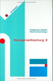 Cover of: Managementforschung, 2