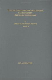 Cover of: Text and Textwert Der Griecheschen Handschriften Des Neuen Testaments, Part 4