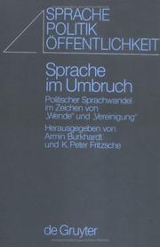 Cover of: Sprache Im Umbruch by Armin Burkhardt