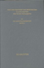 Cover of: Text Und Textwert Der Griechischen Handschriften Des Neuen Testaments: Hauptliste (Arbeiten Zur Neutestamentlichen Textforschung)