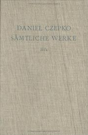 Cover of: Vermischte Gedichte by Daniel Czepko, Samtliche Werke