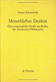 Cover of: Menschliches Denken: Eine Systematische Studie Am Boden Der Kantischen Philosophie (Kantstudien)